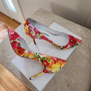 MANOLO BLAHNIK Floral Shoes
